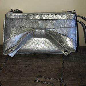 Small silver clutch